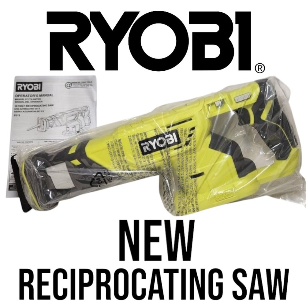New RYOBI ONE+ 18V Cordless Reciprocating Saw P519 Tool + Manual Only NEW
